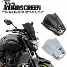 Para-brisa com suporte de montagem, cobertura de defletores de vento para yamaha mt07 tabletes mt 07 fz07 fz 07 2014-2019 2024 - compre barato