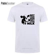 Anti Dairy Farm Animal Rights T-Shirt Not Your Mom Not Your Milk Funny Gift Cotton T Shirt Tee For Vegan Vegetarian Men Women 2024 - buy cheap