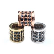 Cuentas espaciadoras de cobre y Metal para fabricación de joyas y pulseras, Micro pavé básico de 8x8mm, Zirconia, bricolaje, 3 unids/lote 2024 - compra barato