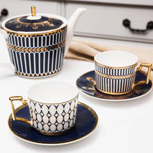 European Style Gold-plated Bone China Coffee Cup Set Ceramic Mug Milk Tea cup Coffee Cup And Saucer Afternoon Tea Set 2024 - buy cheap