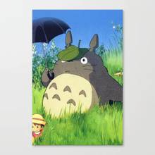 Impresiones para decoración del hogar, póster en lienzo, Totoros, pintura de vidrio de dibujos animados, arte de pared, imagen Modular sin marco para sala de estar 2024 - compra barato