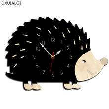 Nordic style home fashion creative hedgehog wall clocks Best selling animal clock living room bedroom decoration clocks 2024 - buy cheap