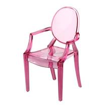 Mini casa de boneca transparente 95ae, cadeira de plástico transparente para decoração e coleção de móveis, acessórios miniatura para casa de boneca 1:6 2024 - compre barato