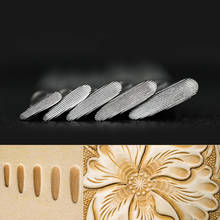 Thumbprint-Leather stamping flower tools Carving Craft Leather Stamps Metal Printing Mold Engraving Set MZ2 2024 - buy cheap