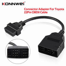 2021 OBD2 Diagnostic Connector 22 Pin to 16 Pin Connector Adapter For Toyota 22 pin OBD II Car Accessories OBD2 Diagnostic Tool 2024 - buy cheap
