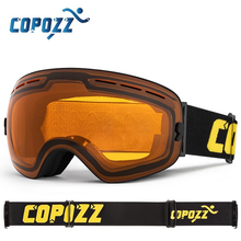 Профессиональные лыжные очки COPOZZ, двухслойные линзы, противотуманные, UV400, большие лыжные очки для катания на лыжах, сноуборде, для мужчин и женщин 2024 - купить недорого