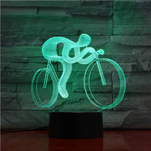 Lámpara 3D de ciclismo para niños, luz nocturna Led de 7 colores, táctil, USB, para escritorio, 1100 2024 - compra barato