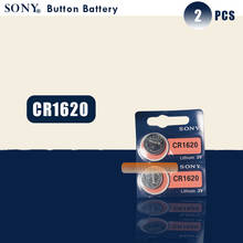 2 шт./лот, оригинальный аккумулятор Sony CR1620 для часов, автомобильный пульт дистанционного управления, литиевая батарея 3 в ECR1620 GPCR1620 2024 - купить недорого