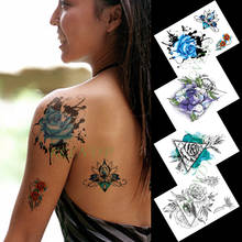 Waterproof Temporary Tattoo Sticker ink flowers rose large size art tatto flash tatoo fake tattoos for girl men women 2024 - buy cheap