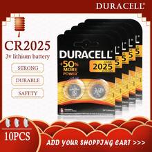 10 шт. оригинал для DURACELL CR2025 кнопочный аккумулятор 3 в литиевые батареи для часов игрушка компьютерный калькулятор управление DLCR 2025 2024 - купить недорого
