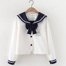 Shirts For Women Lolita Blouse Long Sleeve Loose Tops Japanese Harajuku Ladies Kawaii Sailor Collar Shirt 2024 - buy cheap