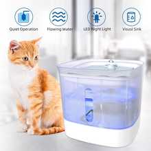2.5L автоматический фонтан воды кота светодиодный Электрический немой подачи воды USB собак любимчик миска для домашних животных питьевой диспенсер для кошек и собак 2024 - купить недорого