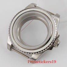 bliger 40mm stainless steel watch case fit NH35 NH36 automatic movement sapphire crystal without bezel insert 2024 - buy cheap