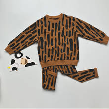 Suéteres de diseño de marca para niños y niñas, sudaderas con estampado de leopardo y pájaro, ropa de moda para bebés, otoño e invierno, novedad 2024 - compra barato