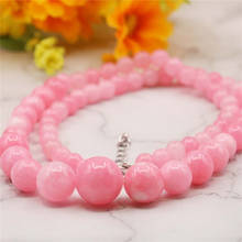 6-14mm Natural Accessories Pink Jades Tower Necklace Chain Women Girls DIY Christmas Gifts Wholesale Jewelry Making 17-18inch 2024 - buy cheap