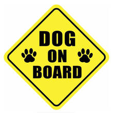 Hot Sell Warning Dog on Board Car Sticker Vinyl Sunscreen Car Window  Accessories Decorative Waterproof PVC 15cm*15cm 2024 - buy cheap