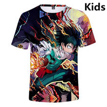 Camiseta estampa 3d de my hero academia, camiseta de manga curta para meninos e meninas, roupas de crianças de 3 a 13 anos 2024 - compre barato