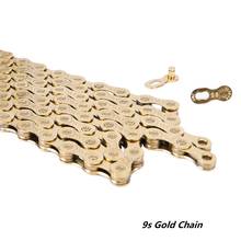 Bike Chain 9 Speed Gold Chain 9S 18S 27S 116L MTB Mountain Bike Road Durable Gold Golden Chain K7 System For SHIMANO SRAM 2024 - buy cheap