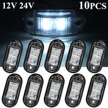 Luzes de marcador laterais de led, luzes externas automotivas de 12v/24v, cor branca, para trailer, caminhão 2024 - compre barato