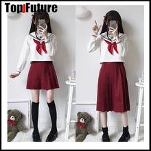 Orthodox soft girl RED PARTY sailor suit Japanese department JK uniform academic style student uniform class suit 2024 - buy cheap