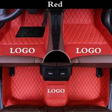 Car Floor Mats for Chrysler Grand Voyager 300C PT Cruiser Sedan Leather Waterproof Automobile Carpet Cover Rugs Liners Pads Red 2024 - buy cheap