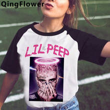Lil Peep летний женский топ с принтом tumblr Графические футболки Женская футболка одежда винтажная 2024 - купить недорого