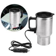 Taza de agua de acero inoxidable para calefacción de vehículos de coche, hervidor de café, 500ML, 12V 2024 - compra barato