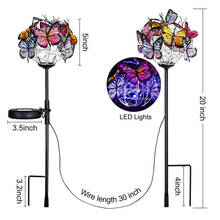 2in1 Solar Garden Led Lights Ball Butterfly Decorations Outdoor Lawn Lamps Solar Landscape Pathway Christmas Wedding Decoration 2024 - buy cheap