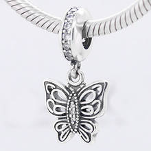 Original Vintage Love Takes Flight Butterfly Pendant Beads Fit 925 Sterling Silver Bead Charm Europe Bracelet DIY Jewelry 2024 - buy cheap