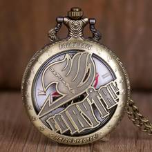 Reloj de bolsillo Vintage con esfera de números romanos para hombre, collar Steampunk de cobre, reloj Fob de moda, Anime japonés 2024 - compra barato