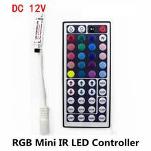 DC 5V 12V 24V 6A 44Key RGB Mini IR Remote LED Controller Диммер для Светодиодный Ной ленты RGB 2835 3528 5050 5730 5630 3014 2024 - купить недорого