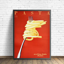 Винтажная итальянская паста, ретро Картина на холсте с едой и напитками, Италия, кафе, ресторан, печатный плакат, настенное искусство, еда, кухня, художественный Декор 2024 - купить недорого
