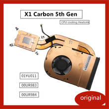 For Lenovo Thinkpad   X1 Carbon 5th Gen laptop CPU cooling Heatsink&Fan FRU 01YU011 00UR983 00UR984 2024 - buy cheap