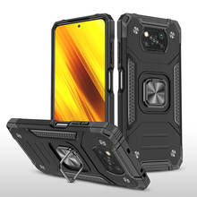 For Xiaomi Poco X3 M4 Pro NFC Case Silicone Armor Shockproof Ring Car Cover Holder Xiomi Mi Poco X2 M2 M3 F3 Pro GT Cases Fundas 2024 - buy cheap