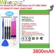 Wisecoco TLP024C1 3800 мА/ч, Батарея для ALCATEL Работает с любым оператором, A3 OT-5046 Shine Lite OT-5080 5080X OT-5046D OT-5046Y 5046D 5046Y V577VL 1X чехол для телефона 2024 - купить недорого