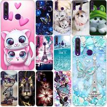 Para huawei y6p y6 p y 6 p caso macio tpu silicone escudo para huawei y6p y 6 p capa gatos modelado coque para huawei y6p y6 p capa 2024 - compre barato