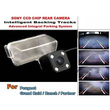 Intelligent Car Parking Camera / with Tracks Module Rear Camera CCD Night Vision For Peugeot Grand Raid / Ranch / Partner 2024 - buy cheap