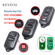 Keyecu 2+1,3+1 Buttons Remote Car key Fob for Toyota Avalon 1998 1999 2000 2001 2002 2003 2004 314.4Mhz - HYQ12BBX, HYQ12BAN 2024 - buy cheap