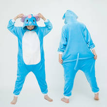 Pijama infantil de manga longa, macacão de flanela para meninos e meninas, macacão de unicórnio fofo com desenho de elefante 2024 - compre barato