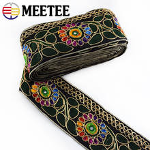 4Meters Gold Line Lace Trims Webbing Ethnic Embroideried Laces Ribbons Fabrics For Shoes Dance Dress Bag DIY Sewing Accessories 2024 - buy cheap