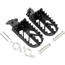 1Pair Footrests Foot Pegs Motorcycle Irony Wide Motocross Black Aluminium Pads Motorcycle Universally foot rest stands 2024 - buy cheap