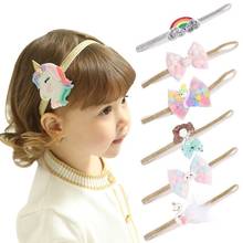 Diadema para niña bebé, accesorios para el cabello para bebé, banda de unicornio con lazo, diadema para recién nacido, diadema, regalo para niños pequeños, 1 ud. 2024 - compra barato