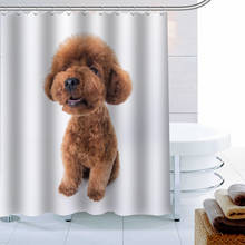 Poodle Dog Shower Curtain Polyester Fabric Print Bath Curtains For Bathroom Waterproof Bath Curtain Hook Modern Eco-Friendly 2024 - buy cheap