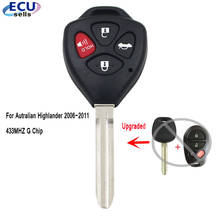 Upgraded Remote Key Fob 4 Buttons 433MHz With G Chip for Australian Toyota Highlander 2006-2011 2024 - buy cheap