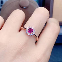 Natural And Real Garnet Ring Wedding Engagement Rings for Women 925 sterling silver Ring 2024 - buy cheap