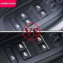 Jameo Auto 7Pcs Accessories for Peugeot E-208 E208 2020 2021 Car Window Lift Buttons Decorate Sequins Trim Sticker Car-Styling 2024 - buy cheap