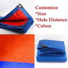 Thickness 0.32mm Blue And Orange PE Tarpaulin Rainproof Cloth Garden Courtyard Succulent Car Canvas Balcony Succulent Cover 2024 - buy cheap