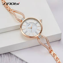 SINOBI-relojes de lujo a la moda para mujer, pulsera de cuarzo con diamantes, reloj femenino elegante 2024 - compra barato