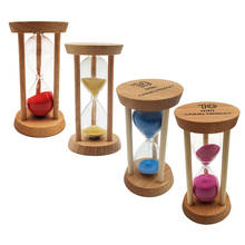 MagiDeal 10 minute Magnetic Sand Hourglass Sandglass Sand Timer Clock home Kitchen School Modern Wooden Hour  Decor Gift 2024 - buy cheap