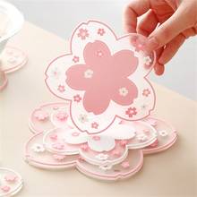 Japan Style Cherry Blossom Heat Insulation Table Mat Family Office Anti-skid Tea Cup Milk Mug Coffee Cup Coaster Kitchen Tools 2024 - buy cheap